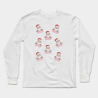 Smiling Santa Claus Merry Christmas Long Sleeve T-Shirt